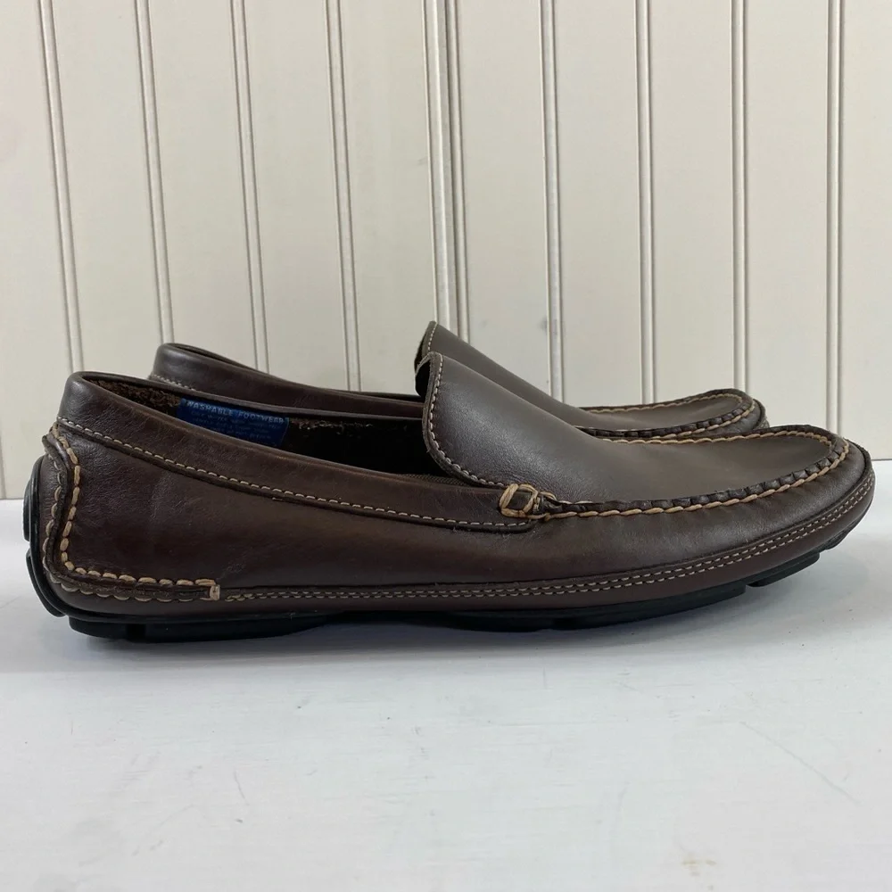 Rockport Men’s Warner Venetian Brown Leather‎ Slip On Loafers Driving Shoes 10M